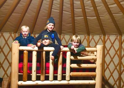 Fernie yurts kids bunkbed LR