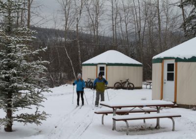 FRVR nordic skiers yurts