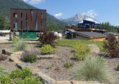 Fernie RV Resort entrance garden