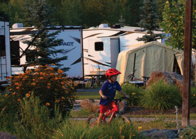 Fernie RV Resort biker